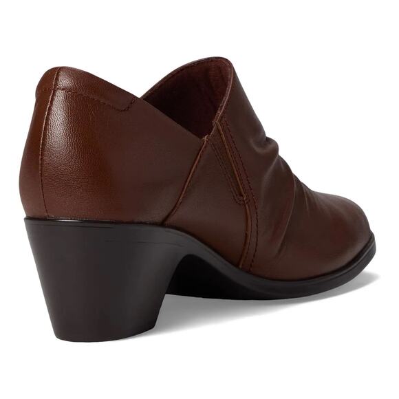 NIB! Clarks Emily2 Cove British Tan Leather Pump Booties - Size 9 - Picture 4 of 11